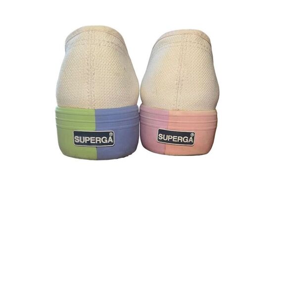 Superga Women's Rainbow Stripe Multicolor Platform Sneakers Size 10W - Picture 15 of 16